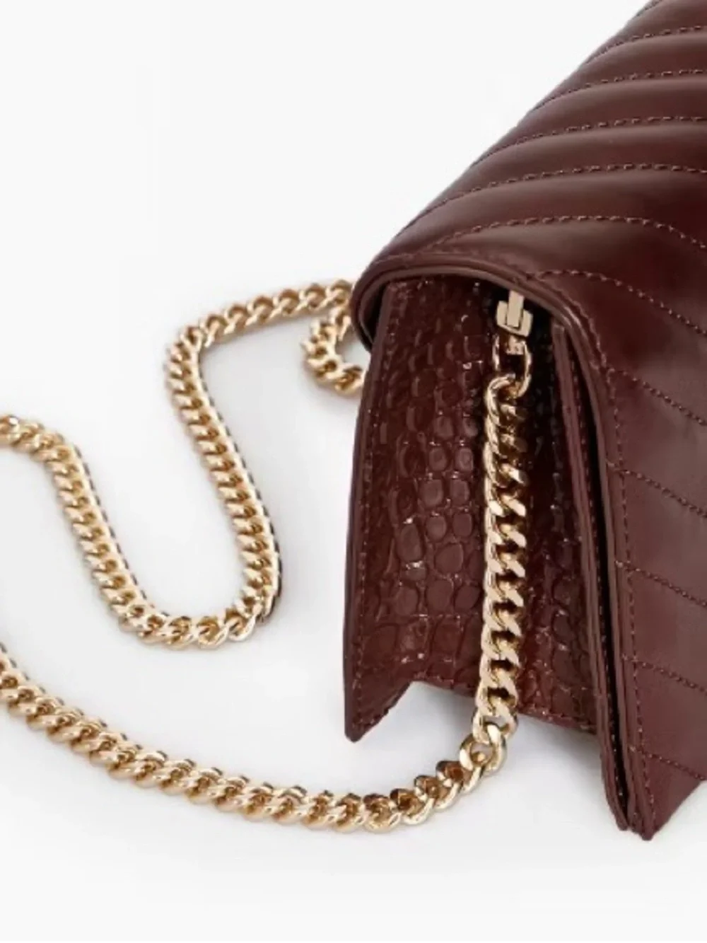 2 shoulder strap metal chains accessory for handbags 32” long clip silver/Gold